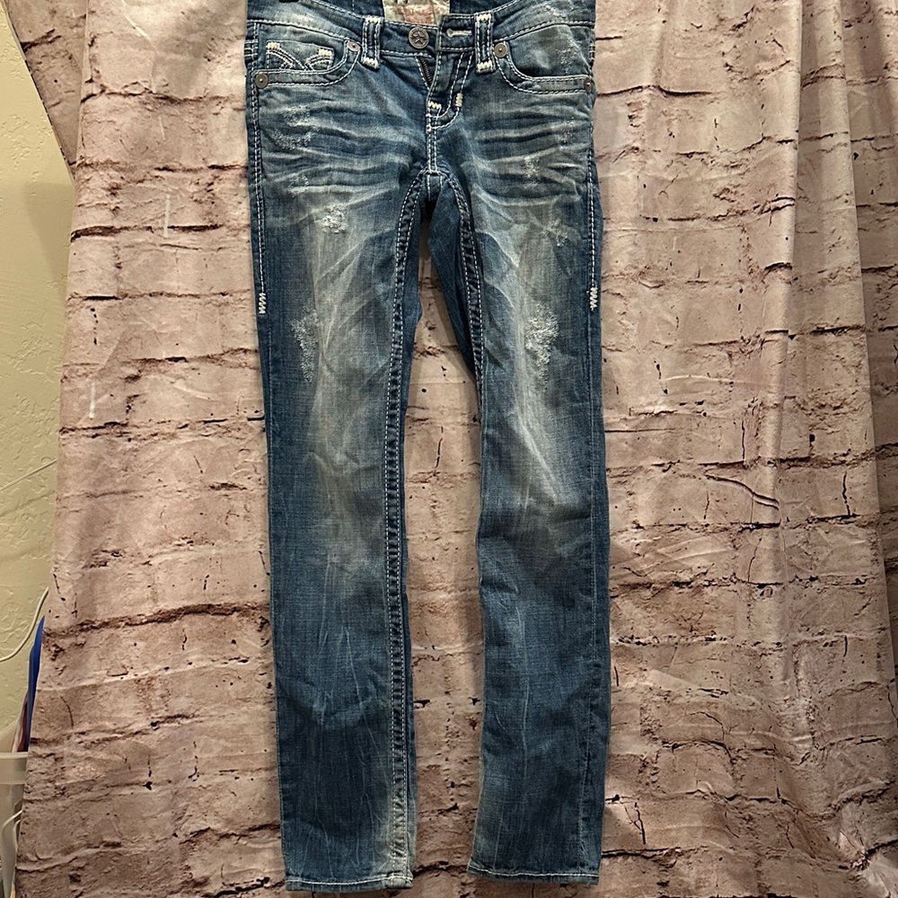 Big Star Women's Distressed Blue Skinny Jeans